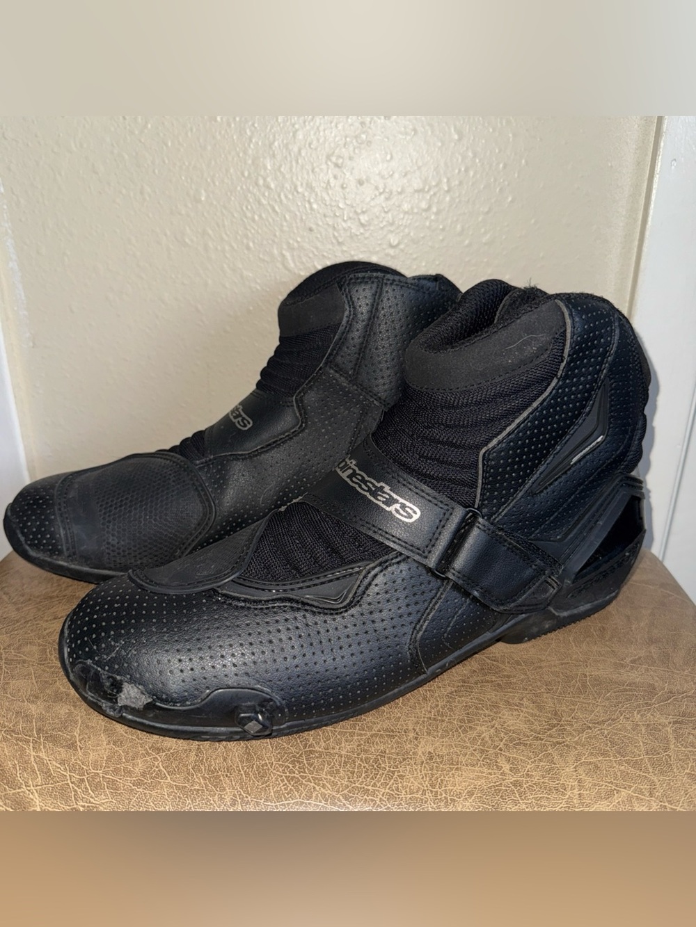 Alpine Stars SMX 1R Black High-Top Riding Boots Euto size 48